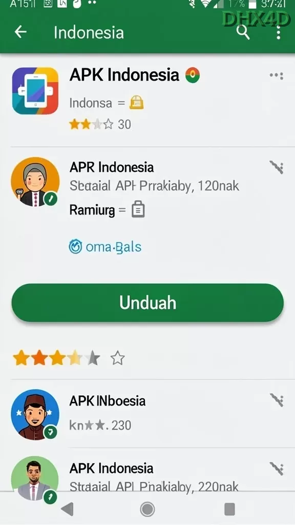 Cuplikan layar RAJAWALI55 — menu navigasi