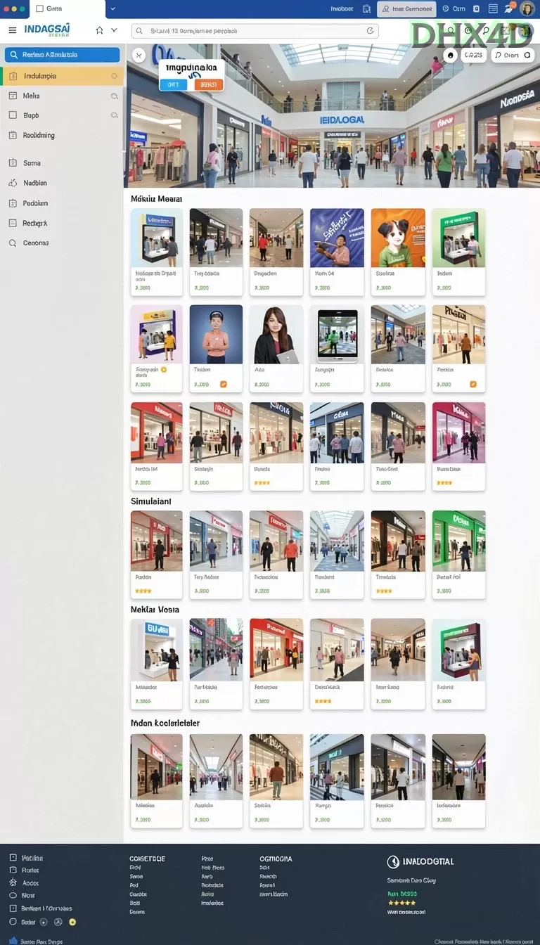 Cuplikan layar V96 — menu navigasi