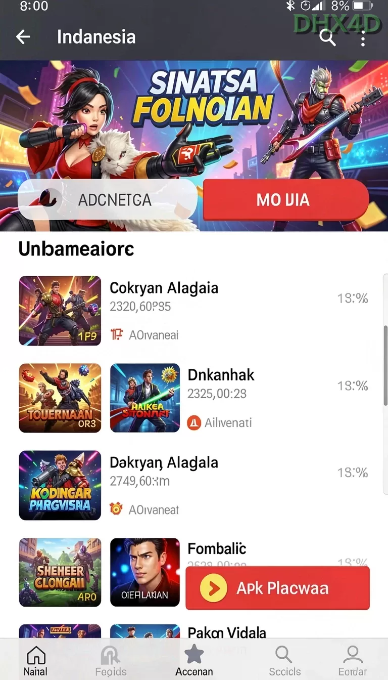 Cuplikan layar 77RL — pengaturan akun